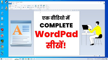 How to Use Wordpad in Computer - वर्डपैड चलाना सीखें - Complete Wordpad Tutorial in Hindi
