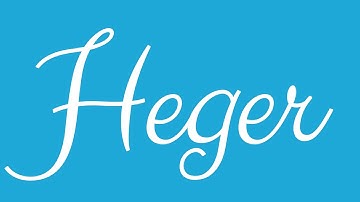 Learn how to Write the Name Heger Signature Style in Cursive Writing
