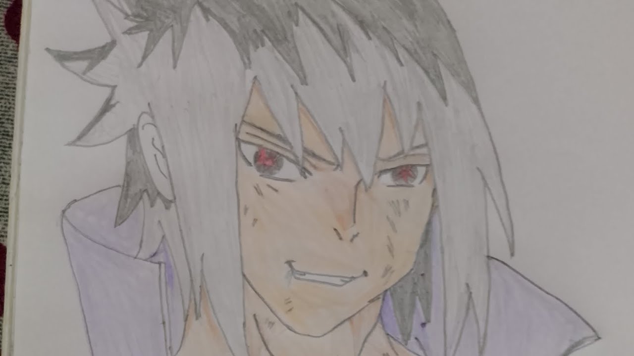 How to Draw SASUKE UCHiHA Step by Step From NARUTO SHIPPUDEN 