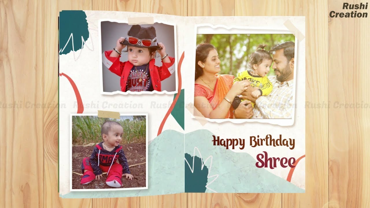 3D Book | Birthday Motion Graphics video | Invitation Video | Rushi Creations