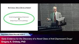 ‘Early Evidence for the Discovery of a Novel Class of Anti-Depressant Drugs’; Gregory A. Ordway, PhD