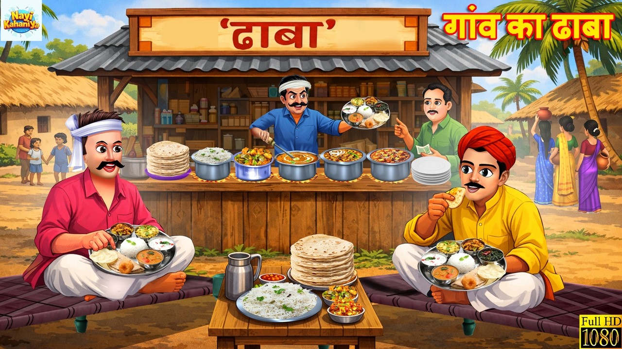 गांव का ढ़ाबा | Gaon Ka Dhaba |  Hindi Kahani | Moral Stories | Hindi Story | Cartoon Video| Kahaniya