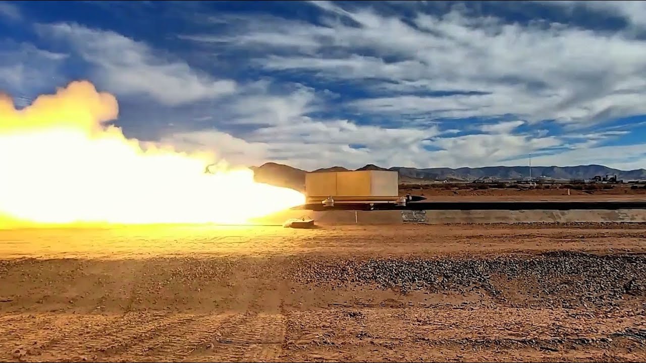 Rocket Sled Test in Slow Motion