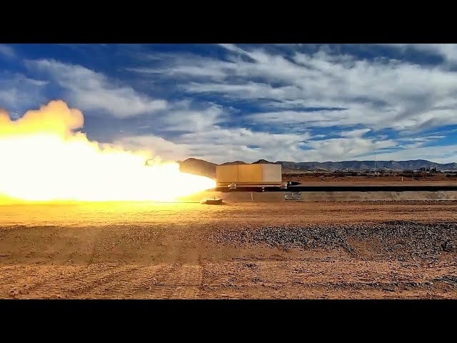 Rocket Sled Test in Slow Motion