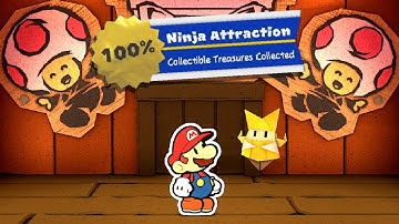 Paper Mario The Origami King Walkthrough Part 13: Ninja Attraction! Find all 25 Ninja Toads!