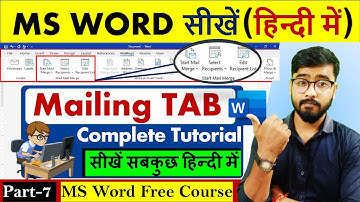 Microsoft Word Tutorial | MS Word Mailing Tab (Complete Tutorial) MS Word Tutorial