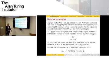 Statistical inference for networks: Professor Gesine Reinert, University of Oxford