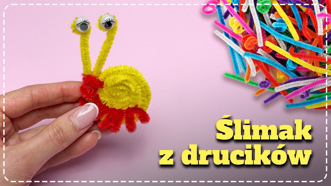 Super łatwe ŚLIMAKI z drucików wyciorków – Krok po kroku! ✨