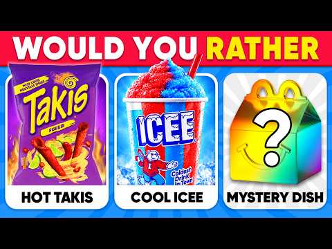 Would You Rather...? MYSTERY Dish Edition 🍫✨🍔 Popular Snack Challenge 😱 Quiz Alien