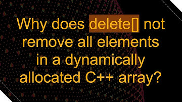 Why does delete[] not remove all elements in a dynamically allocated C++ array?