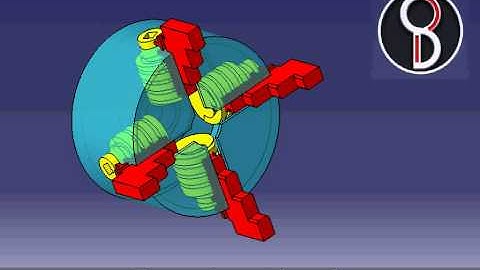 how four jaw chuck works simple animation 4 jaw chuck or lathe chuck