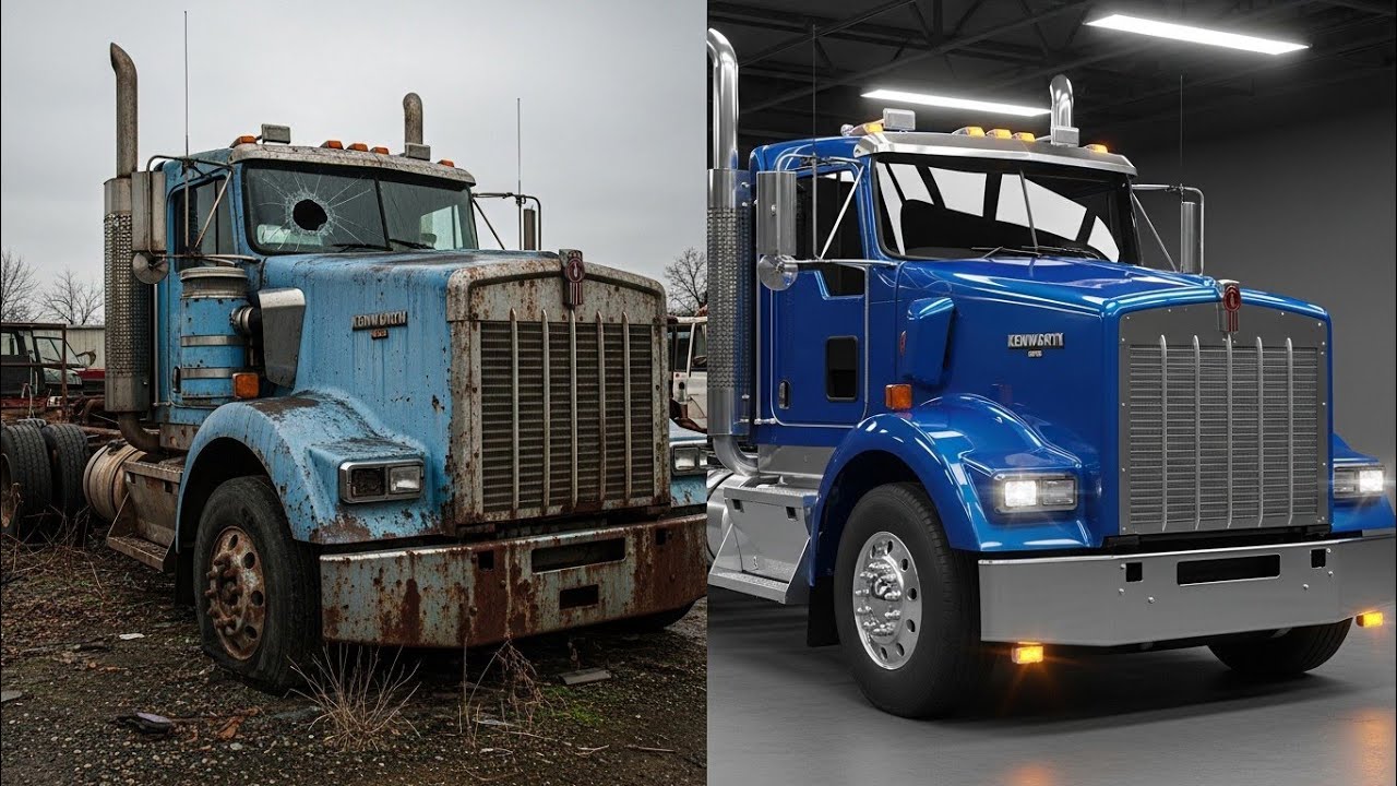 1995 Kenworth T800W – Full Blue Metallic Rebuild from Abandoned to Showroom Ready