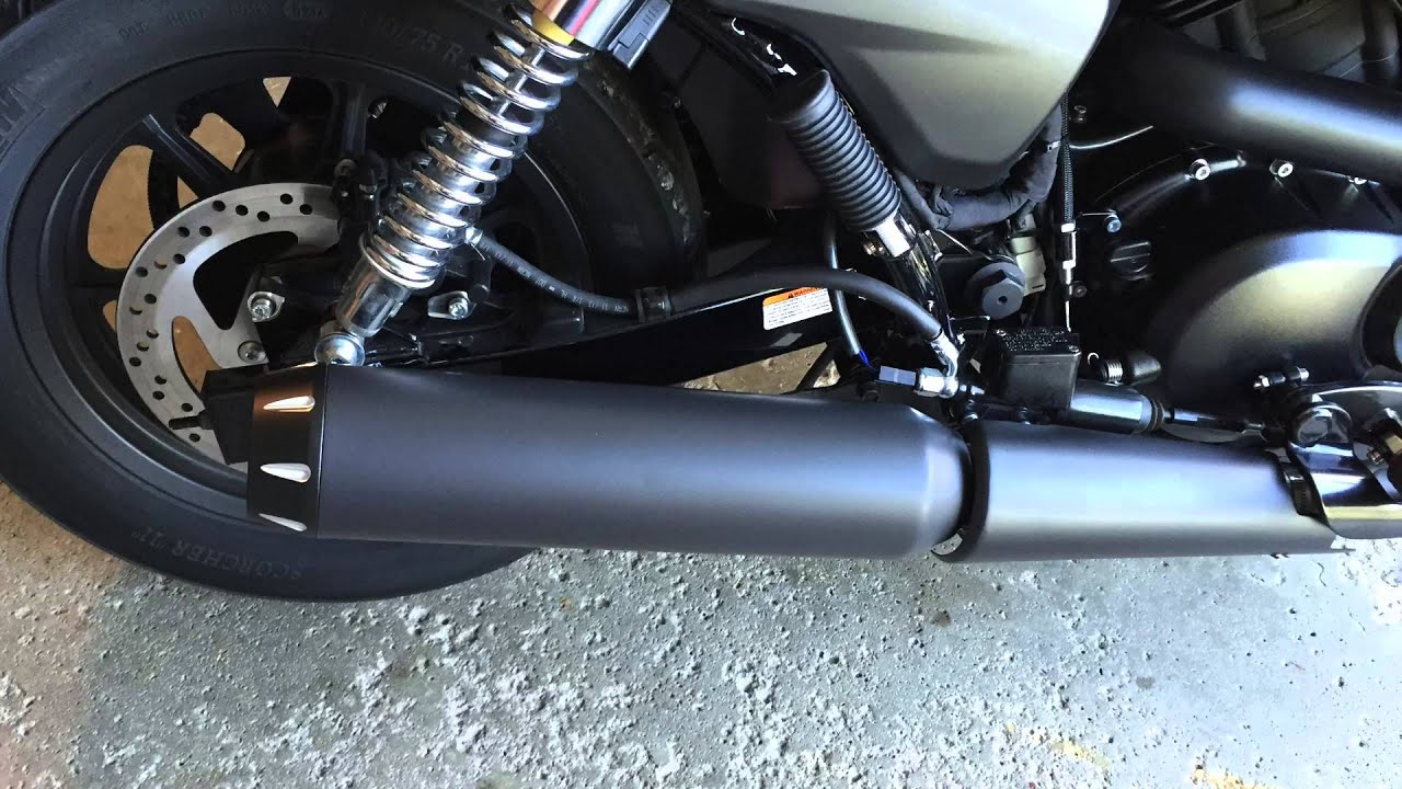 Bassani Muffler  Upgrade on the Harley  Davidson  Street  