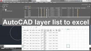 HOW TO CONVERT AutoCAD LAYER LIST TO EXCEL WITH ALL LAYER PROPERTIES