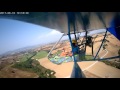 Super floater look alike motorglider in flight camera