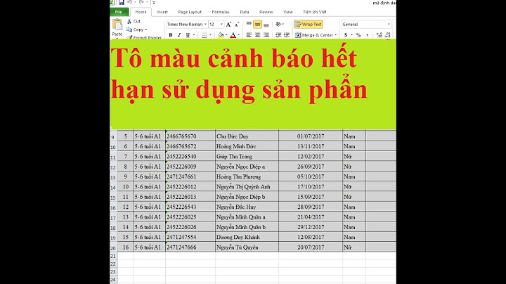 So sánh cảnh báo ngày hết hạn sử dụng excel