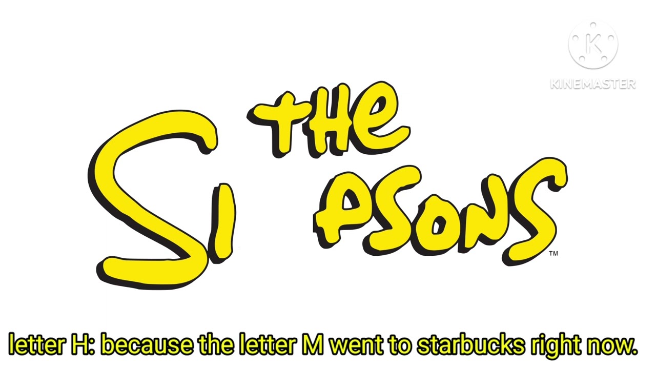 Kirby: the simpsons logo bloopers: take 1 the letter m are missing 