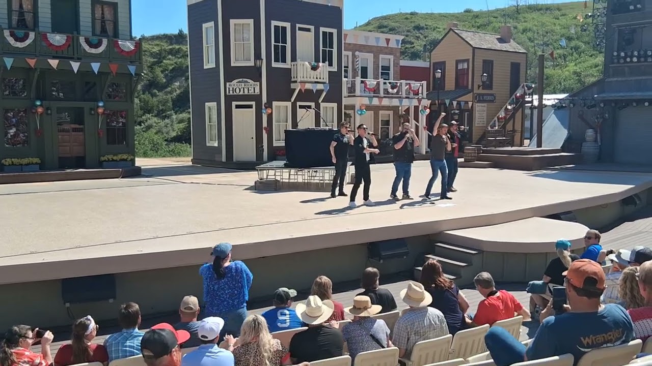 Home Free performing Elvira July 5, 2025 Medora Ampatheater.