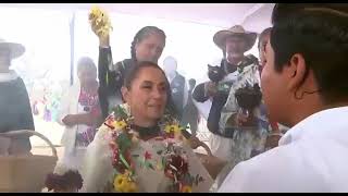 Bienvenida a Claudia Sheinbaum en Comunidad "Cruz del Palmar" San Miguel de Allende - Guanajuato.