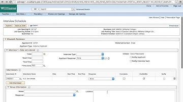 Williams PeopleSoft Recruiting Tutorial 9.2