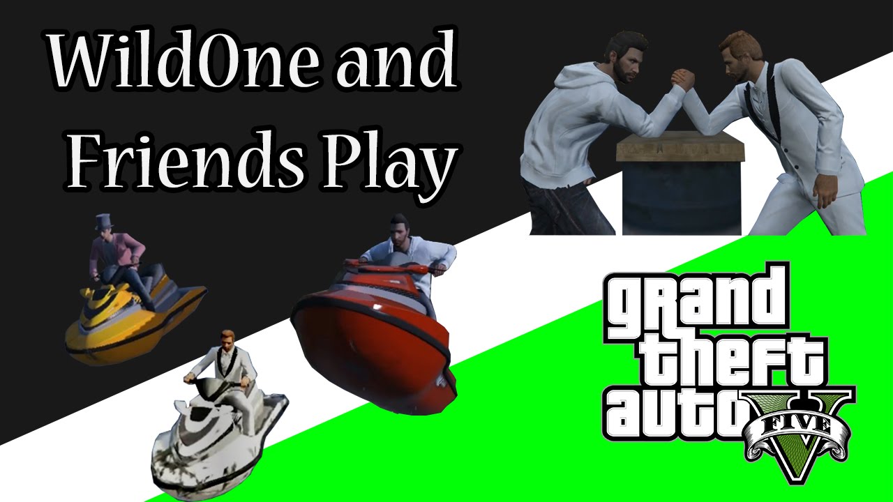 GTA V Funny Montage - Jet Ski Waterfalls and Arm Wrestling Contest