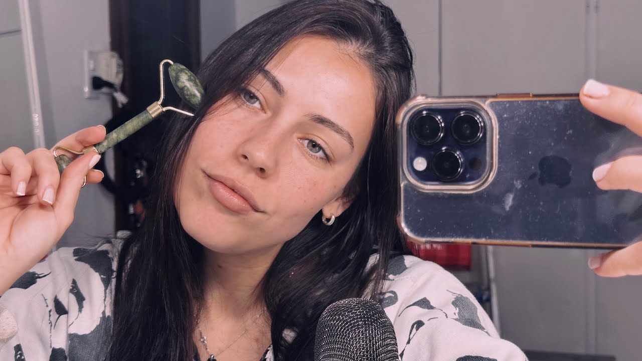 te hago la rutina de skincare  asmr