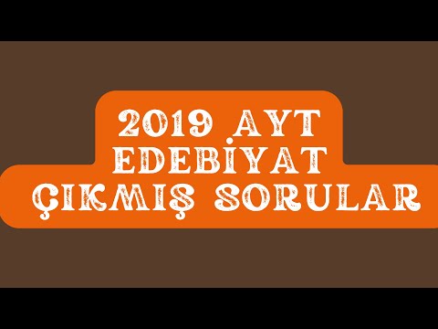 2019 AYT EDEBİYAT ÇIKMIŞ SORULAR