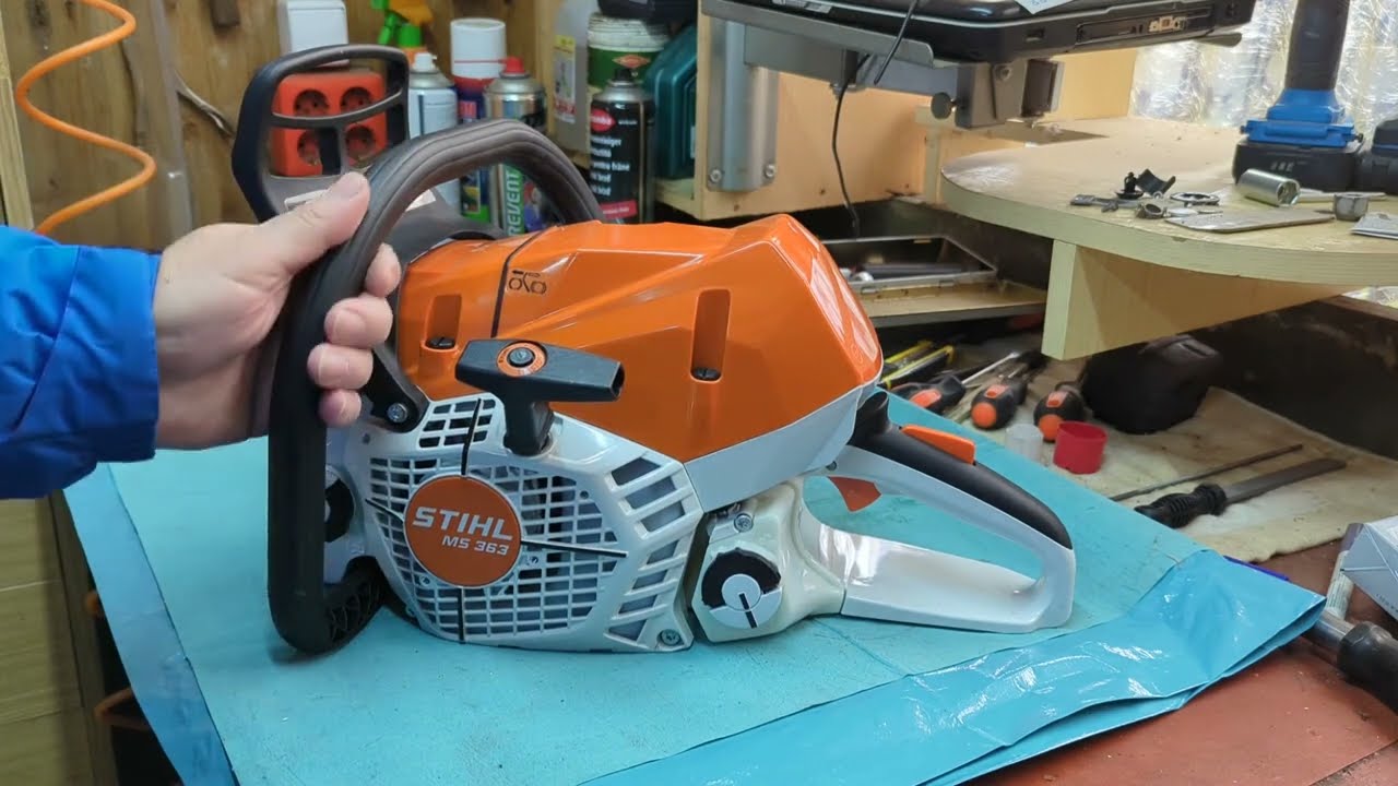 Az új Stihl Ms 363, első indítás.