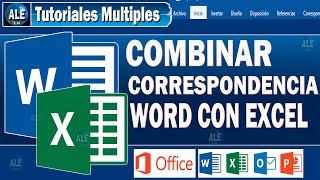 Como Combinar Correspondencia  Word con Excel  ✔