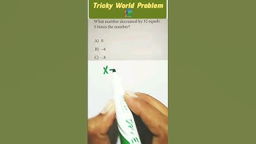 what number decreased by 32 equals to five time of the number ? #shorts #algebra