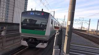 【普通鉄道動画47】JR埼京線　JRE233系7000番台「快速 川越行き」武蔵浦和駅発車