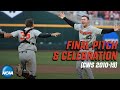 Final pitch and celebration from every College World Series since 2010