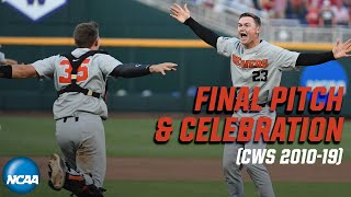 Final pitch and celebration from every College World Series since 2010