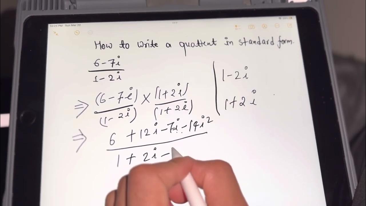 How to write a quotient in standard form YouTube