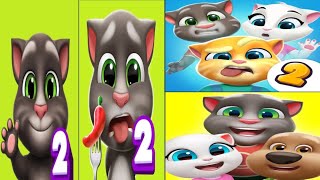 2Talking tom 2 in one frame 🥰🧡😍 vs my talking freinds vs my talking freinds 2 🥰🧡😍🤩🐥😘