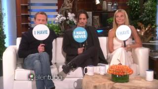 [ellen show vietsub] Never Have I Ever with Johnny Depp, Gwyneth Paltrow and Paul Bettany .