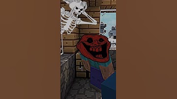 Minecraft herobrine ☠️ #shorts #herobrine #animation  #minecraft #trollface #trending