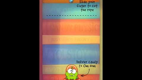 Cut The Rope Experiments Getting Started Level 1-1 3 Star Walkthrough