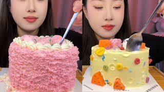 Thick cream cake | cheesecake | Dopamine Snow Maiden | Mukbang | ASMR