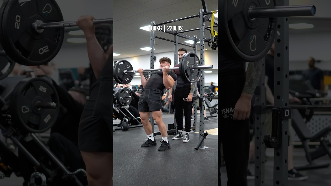 100kg Barbell Strict Curl. 