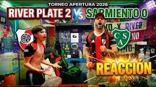 VAMOS !!!! - RIVER PLATE 2 vs SARMIENTO 0 - Reacciones de Hinchas de River - TORNEO APERTURA 2026