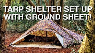 HOW TO MAKE A TARP TENT SHELTER! | WILD CAMPING & SPIT ROAST PORK!
