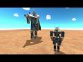 A battle between a samurai and an explorer robot! - Age Of Warbots
