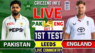 Live Pakistan vs England 1st Test Match,2026 DAY 3 | PAK vs ENG Live Score Commentary ENG LST 2 WKT