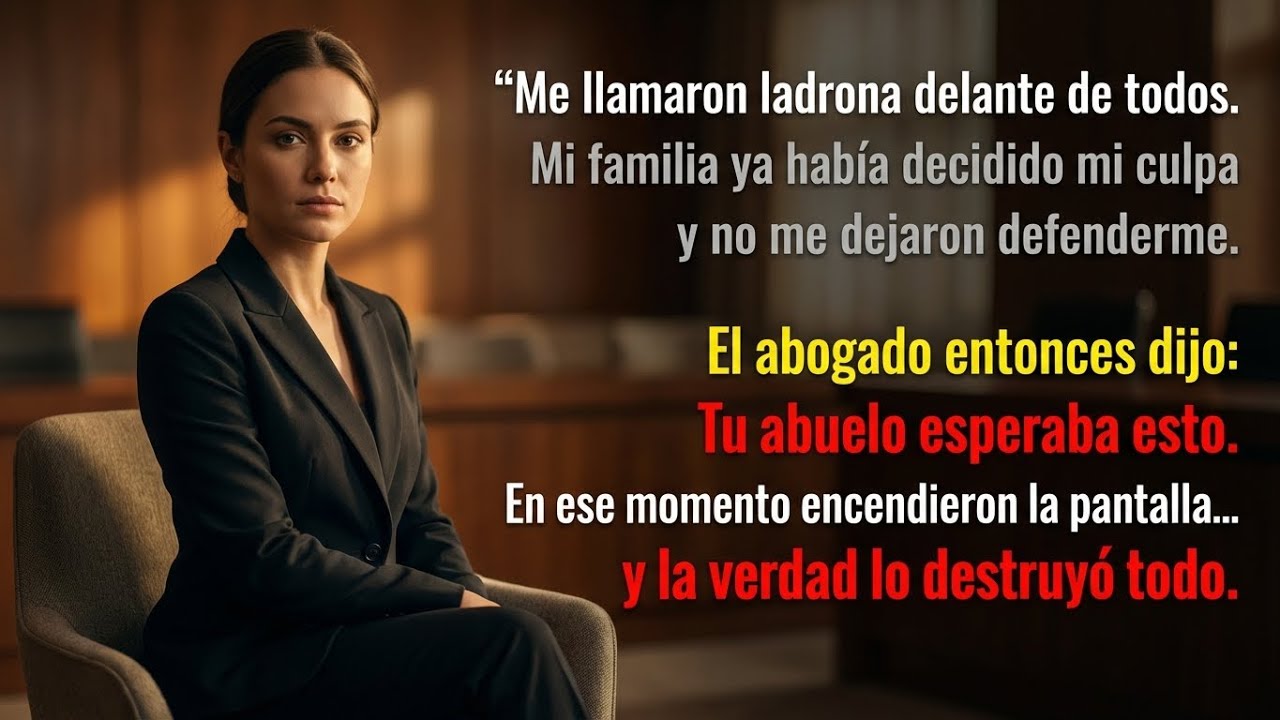 Me llamaron LADRONA en la lectura del testamento… pero mi abuelo ya lo había grabado todo