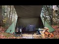 USパップテントで山奥のキャンプ場 初冬の軍幕キャンプ　Military curtain camp