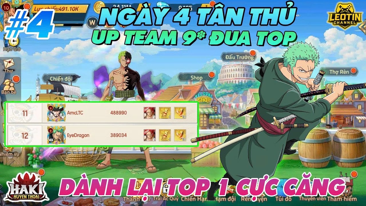 HAKI HUYỀN THOẠI - #4 ÚP LC CỰC MẠNH NGÀY #4 TIÊU 5M  - NHẬN QUÀ VIP BẠC 20M + TTTT 10M