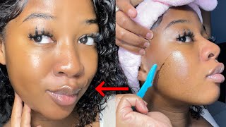 MY FACE SHAVING ROUTINE FOR INSTANTLY SMOOTH & CLEAR SKIN 