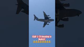 Huge USAF C-17A overhead view coming in to land at Moffett! #big #aviation #jet #airplane #youtube