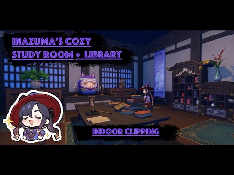 Video Inazuma's Cozy Study Room Library | 